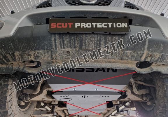 Steel skid plate for Nissan Navara D40