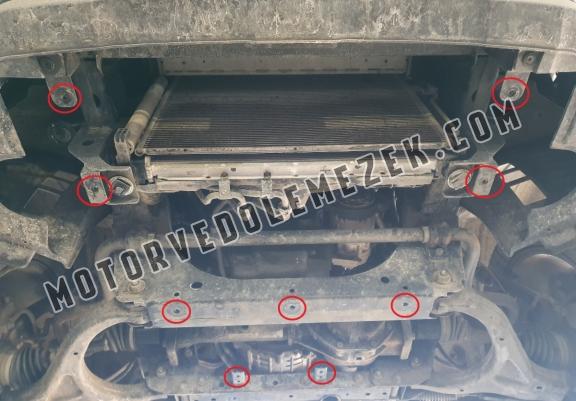 Steel skid plate for SsangYong Rexton