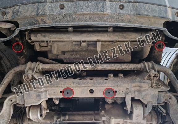 Aluminum radiator skid plate for Nissan Navara D40