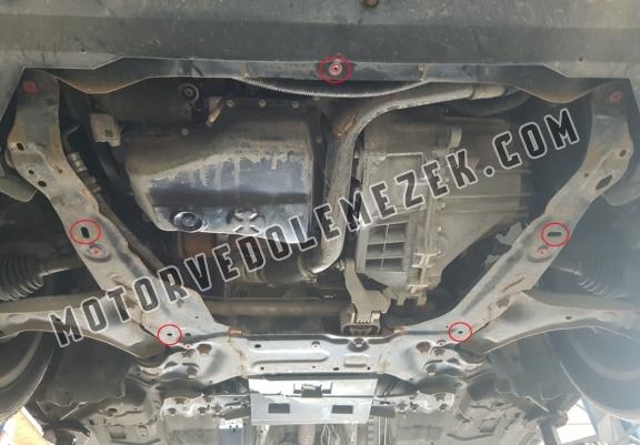 Aluminum skid plate for the protection of the engine and the gearbox for Volvo XC70