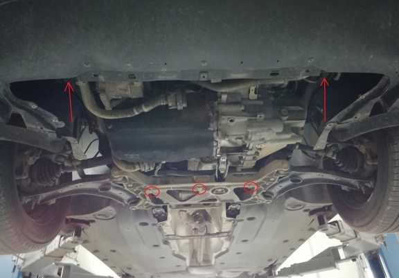 Acél motor, sebességváltó, hűtő, első lökhárító védőlemez VW Tayron