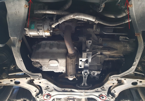 Alumínium motor, sebességváltó, hűtő, első lökhárító védőlemez Audi A3