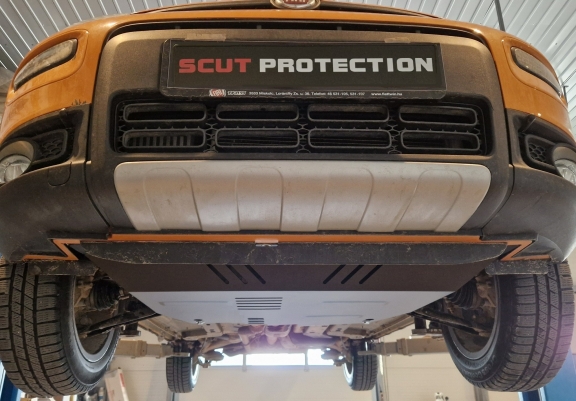 Acél motor, sebességváltó, hűtő, első lökhárító védőlemez Fiat Panda 4x2