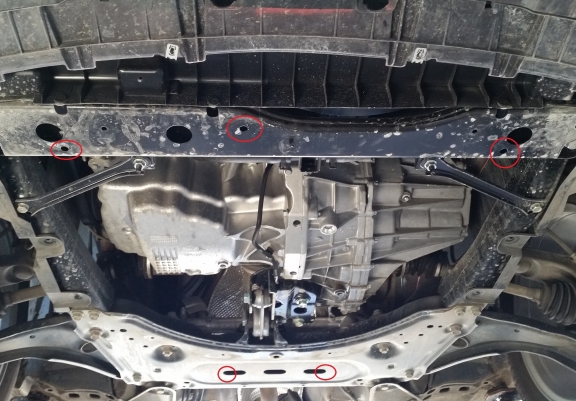 Aluminium motor, kapcsolószekrény védőlemez Renault Kadjar