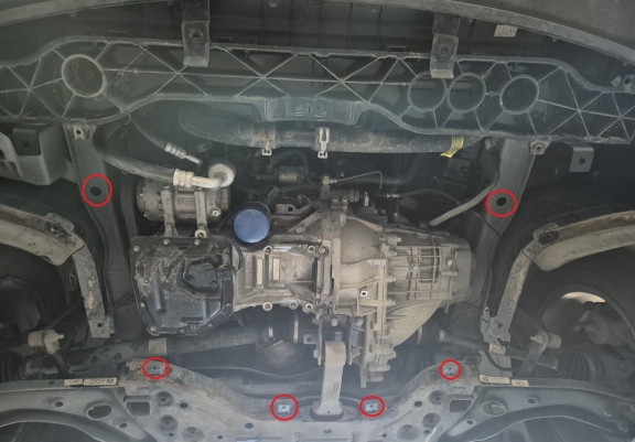 Acél motor, sebességváltó, hűtő, első lökhárító védőlemez Hyundai IX35