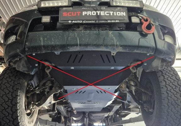 Acél kapcsolószekrény, differenciálmű, részecskeszűrő védőlemez Toyota Hilux