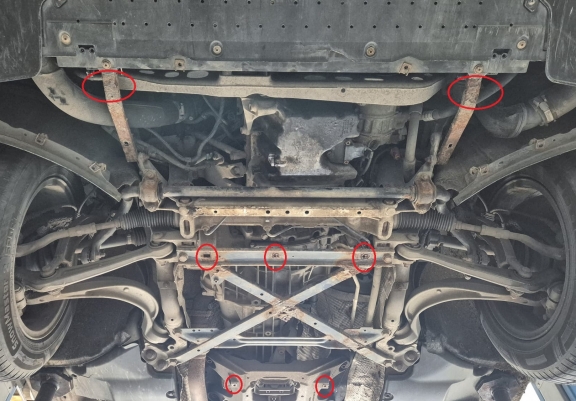 Acél motor, hűtő védőlemez Audi A4 B8