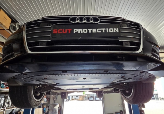 Acél motor, hűtő védőlemez Audi A7