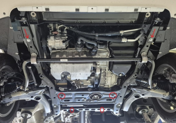 Acél motor, kapcsolószekrény, hűtő védőlemez Vw Crafter