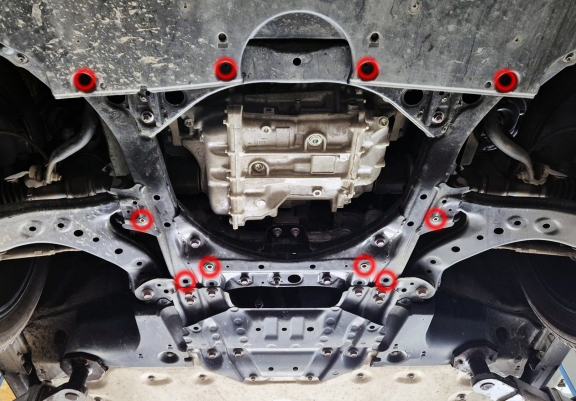 Acél motor, sebességváltó, hűtő, első lökhárító védőlemez Toyota BZ4X