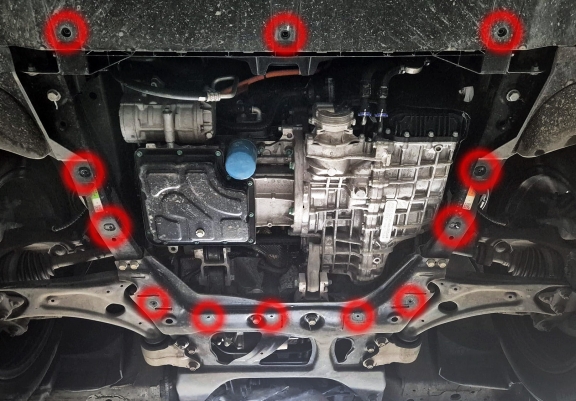 Alumínium motor, sebességváltó, hűtő, első lökhárító védőlemez Omoda 9