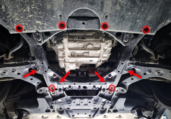 Alumínium motor, sebességváltó, hűtő, első lökhárító védőlemez Lexus RZ