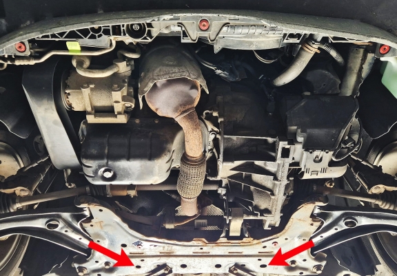 Acél motor, kapcsolószekrény védőlemez Ford Transit Courier