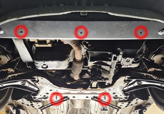 Acél motor, kapcsolószekrény védőlemez Ford Transit Courier