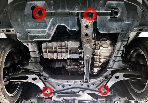 Acél kapcsolószekrény, hűtő védőlemez Mitsubishi Outlander
