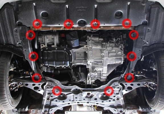 Alumínium motor, sebességváltó, hűtő, első lökhárító védőlemez Toyota Corolla